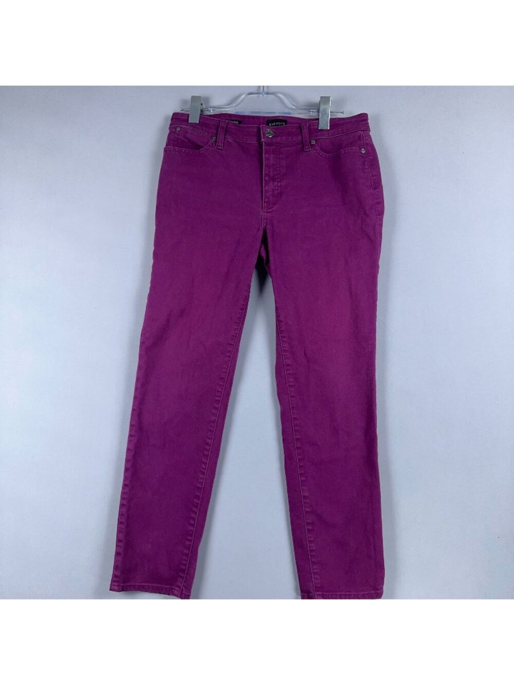 Talbots Slim Ankle Jeans Womens Size 6 Stretch High Rise Vibrant Purple